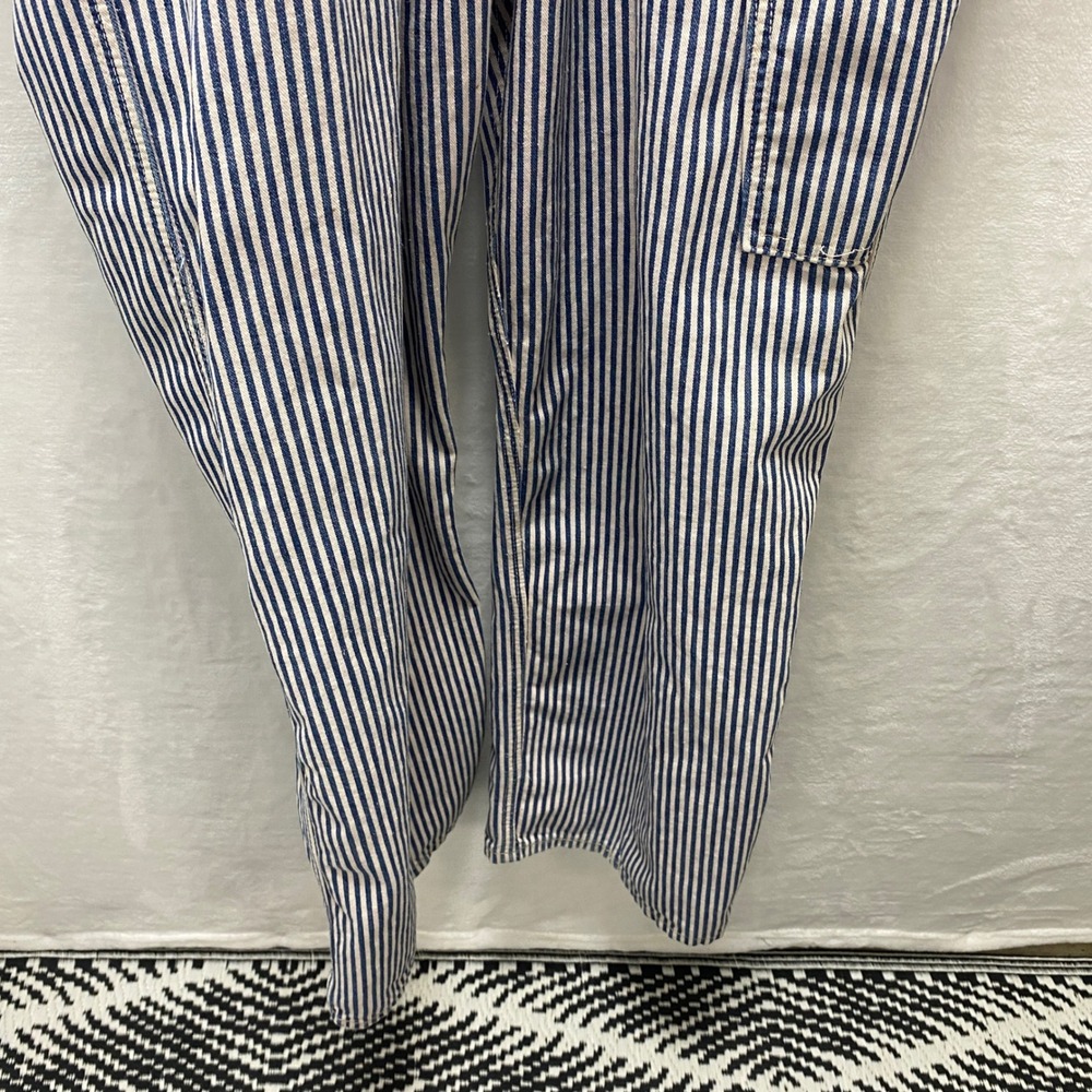 VTG 50s Big Smith Denim Striped Railroad Overalls Carpenter Bib Union Made USA - Picture 16 of 16